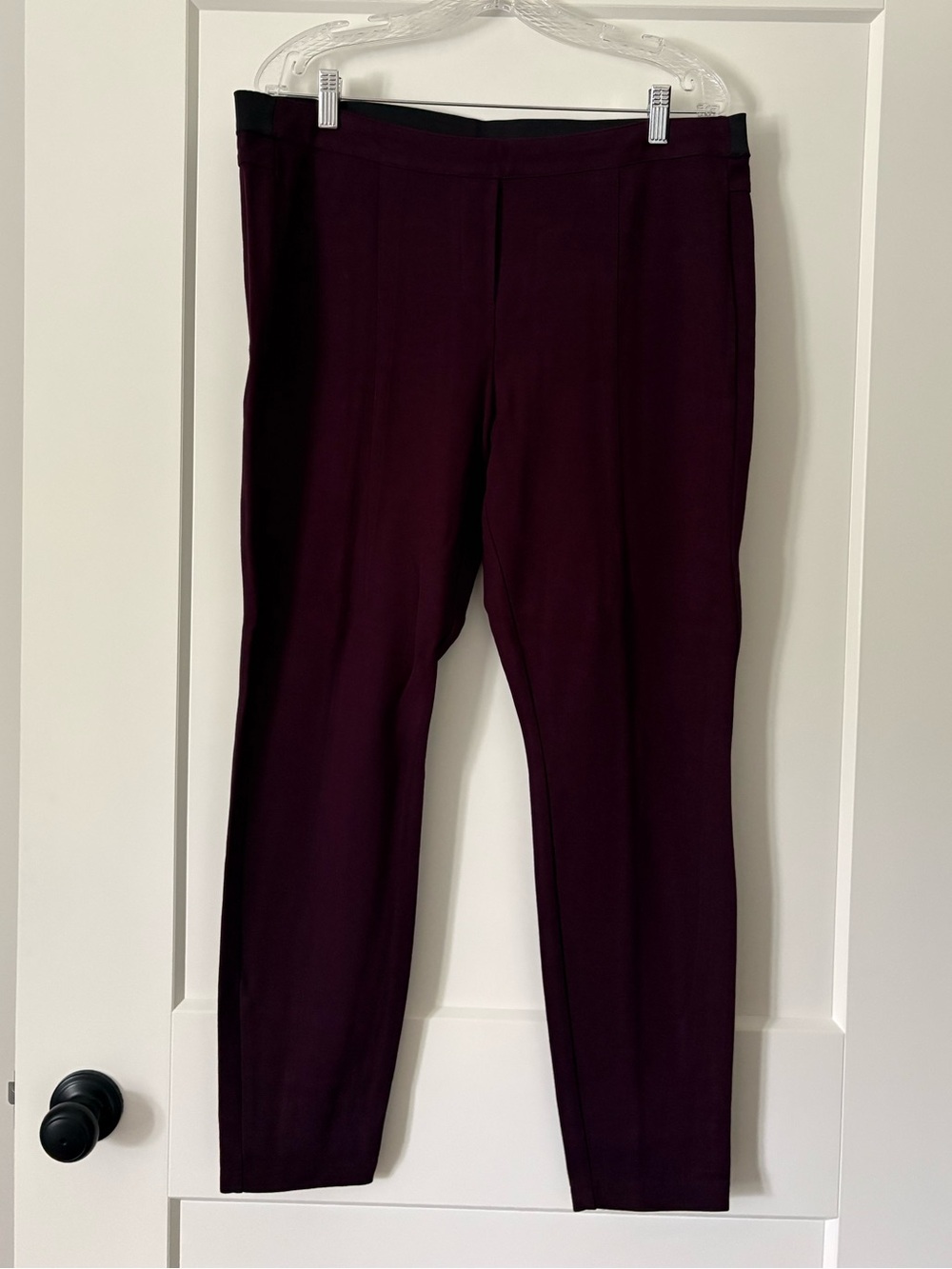 RW&CO. Women’s Slim Ponte Pants in Deep Plum